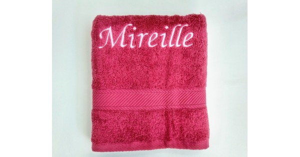 Handdoek carmine (= roze) De Witte Lietaer (50 cm x 100 cm) 