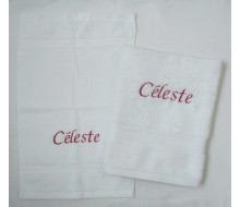 2-delige handdoekenset wit + washandje
