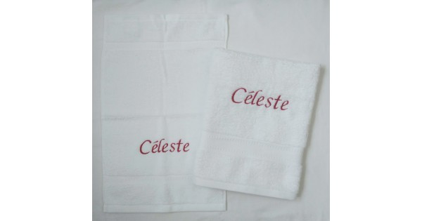2-delige handdoekenset wit + washandje