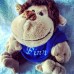 Knuffel aap met T-shirt